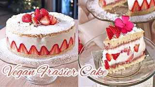 How to Make the Classic French Fraisier Cake Vegan [upl. by Loos497]