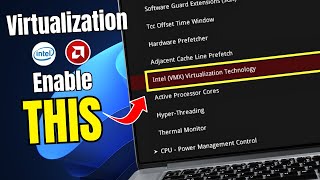 How to EnableDisable VIRTUALIZATION in Windows 1011 using BIOS [upl. by Larimor]