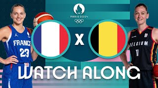 France v Belgium  Womens Olympic Basketball Tournament Paris 2024  Watch Along ⚡🏀 [upl. by Benco]