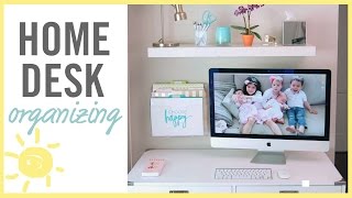 ORGANIZE  Home Desk Makeover [upl. by Earased]