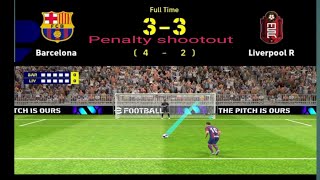 Barcelona vs s Liverpool R  Penalty shootout  Friendly Match  Messi Efootball [upl. by Lorak311]