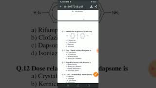 MCQ anti leprosy druggpat aiims pharmacist nurse army  pharmacology important question [upl. by Allicirp767]