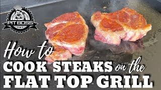 How to Cook a Steak on the Flat Top Grill for the perfect crust [upl. by Earlie1]