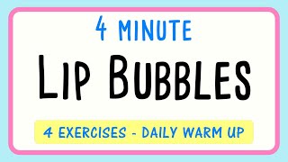 4 Minute Lip Bubbles Singing exercises  Daily vocal warm up before speaking [upl. by Ahterahs]