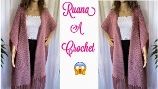 💓Súper Fácil y Bonita RuanaPoncho Tejido a CrochetPaso a Paso [upl. by Keavy298]