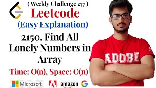 2150 Find All Lonely Numbers in the Array Leetcode Problem Weekly Contest 277 Leetcode [upl. by Ladnyk]