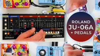 Roland JU06a with Guitar Pedals  Ambient Music Sound Experiments [upl. by Labannah]