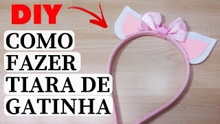 Tiara de Gatinha de Feltro DIY [upl. by Lehacim]