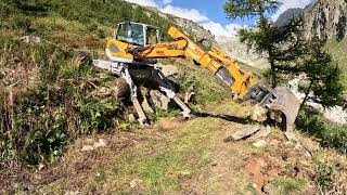 Schreitbagger Spider Excavator Ragno escavatore Menzi Muck at work [upl. by Notgnirrac]