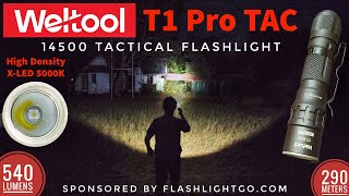 🔦Weltool T1 Pro TAC 14500 Tactical Flashlight Review  🤔Good enough for selfdefense [upl. by Griselda]