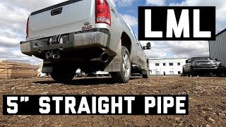 LML Duramax 5quot straight pipe sound at idle and rev [upl. by Ellak]