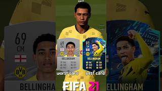 🏴󠁧󠁢󠁥󠁮󠁧󠁿 JUDE BELLINGHAM worst vs best card in EVERY FIFA 2124⚽ fifa fc24 fc25 bellingham [upl. by Upshaw]