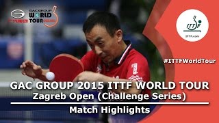 Zagreb Open 2015 Highlights MORIZONO Masataka vs TAN Ruiwu R 16 [upl. by Relyuhcs]