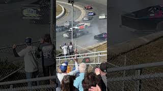 Caraway Speedway 602 Modifieds Stack ‘Em Up At The Start [upl. by Eceertal]