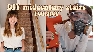 HOME VLOG  I TRIED FITTING MY OWN STAIRS RUNNER CARPET  LUCY WOOD [upl. by Ihsoyim]