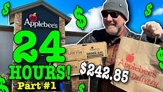 24 Hours Eating at Applebees and Stealth Camping • Part 1 [upl. by Akenn]