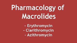 Pharmacology of Macrolides  Erythromycin Clarithromycin amp Azithromycin ENGLISH  Dr Shikha [upl. by Ravid]