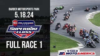 Steel Commander Superbike Race 1 at Alabama 2024  FULL RACE  MotoAmerica [upl. by Yeliah515]