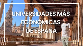 UNIVERSIDADES MÁS ECONÓMICAS DE ESPAÑA [upl. by Assiralk]