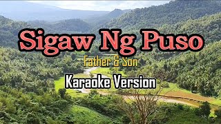 Sigaw Ng Puso  karaoke Father amp Son [upl. by Yelyk]