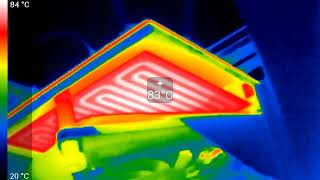 Orbitron Heated bed performance using polyimide film heater set to 80°C [upl. by Zitah411]