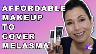 Affordable Makeup to Cover Up Melasma  elf Cosmetics  CC Cream Concealer amp Brush for 28 [upl. by Apostles]