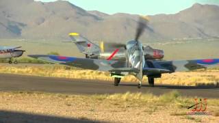 FAIREY FIREFLY AND SPITFIRE MK9 WINGS OVER GILLESPIE 2012 [upl. by Leciram]