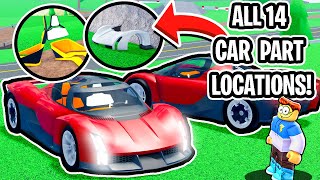 ALL 14 CAR FACTORY PARTS LOCATION IN CAR DEALERSHIP TYCOON PORSCHE MISSION X [upl. by Ahsiadal264]