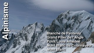 Aiguille Blanche de Peuterey  Grand Pilier de lAngle  Pointe Louis Amédée  Mont Blanc [upl. by Eiznil573]