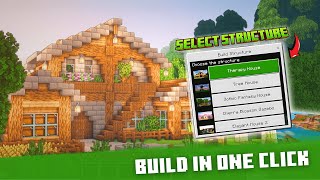 One tap to build amp undo Minecraft house  Spawn house with command  Auto spawning in biome selcted [upl. by Oriole177]