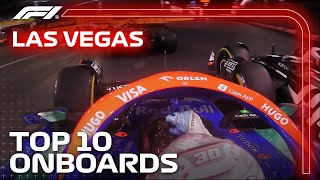 Top 10 Onboards  2024 Las Vegas Grand Prix  Qatar Airways [upl. by Neslund]