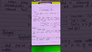 To Identify The Given Reducing Sugar By Barfoeds Test  BScIInd Sem Chemistry ytshorts [upl. by Keeler]