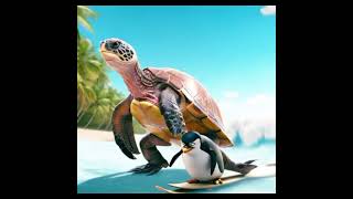 Tortoise vs penguin viral hybrid animal  BionicAl Aicreator24 HeshanMalindanf6ws [upl. by Paske418]