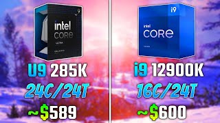 INTEL ULTRA 9 285K vs INTEL i912900K  Test in 6 Games [upl. by Dobson]