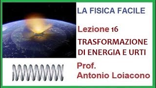 LA FISICA FACILE  Lezione 16  Gli Urti energia Elastica potenziale e cinetica [upl. by Tadich964]