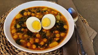 😍POTAJE de GARBANZOS ESPINACAS y PATATA😍 ¡Comida de CUCHARA ESPECTACULAR🥄 [upl. by Adnoloy]