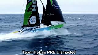 NEWSFLASH Yacht Team Holcim PRB DISMASTED in the Ocean Race Day 4 All Safe [upl. by Morganstein]