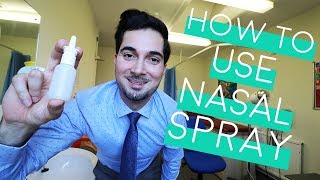 How To Use Nasal Spray  How To Use Nasal Spray Properly  Nasal Spray Technique 2018 [upl. by Gebhardt]