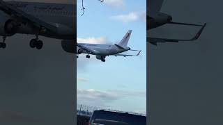 Tunis air A320 landing Heathrow airport [upl. by Hsinam923]