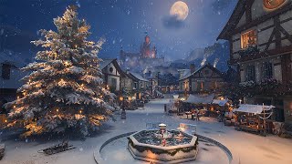 Medieval Christmas Market 🎄 Relax on this Winter Ambience Experience in Medieval Town at calm Night [upl. by Loftus]