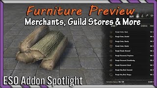 Furniture Preview Guild Stores Merchants  ESO Addon Spotlight  Elder Scrolls Online Best Addons [upl. by Adlai]