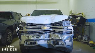 How Wrecked Cars Are Repaired  Cars Insider [upl. by Adnaerb16]