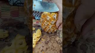 Peeling pineapple skin homegarden fruit maltafood citrusfruit food maltacountry [upl. by Doralyn]