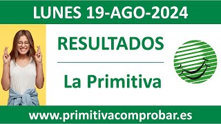 Resultado del sorteo La Primitiva del lunes 19 de agosto de 2024 [upl. by Nnaillij]