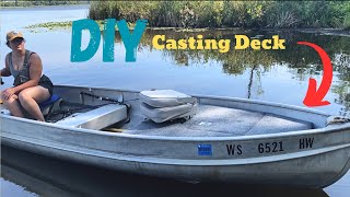 DIY Casting Deck With Seat 14ft Aluminum Boat Project [upl. by Haimehen]