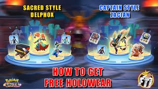 🎁How to Get Free Sacred Style Delphox amp Captain Style Zacian Holowear from Prize Machine  cmt fav [upl. by Aiuqram155]