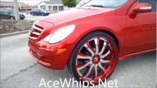 AceWhipsNET Red MercedesBenz R350 on 28quot Inferno Forgiatos [upl. by Winter233]