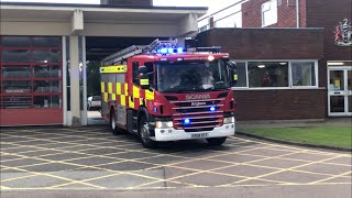 Bedfordshire Fire And Rescue Bedford Pump Turnout To Emergency With Sirens [upl. by Ynohtnael]