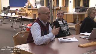 NorthboroughSouthborough Regional School Committee  February 27 2019 [upl. by Ysied]