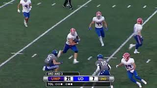 Justin Blazek interception to close out first half against Dubuque  UWPlatteville Football 2023 [upl. by Mcdonald]